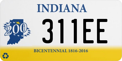 IN license plate 311EE