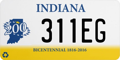 IN license plate 311EG