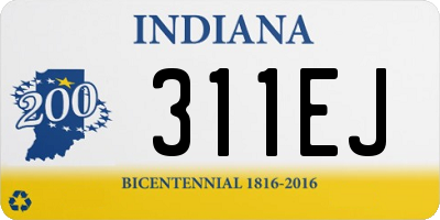 IN license plate 311EJ