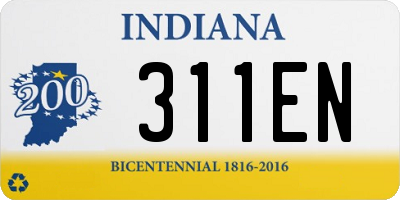 IN license plate 311EN