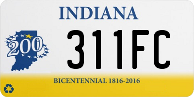 IN license plate 311FC