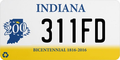 IN license plate 311FD