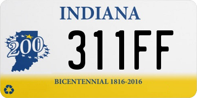 IN license plate 311FF