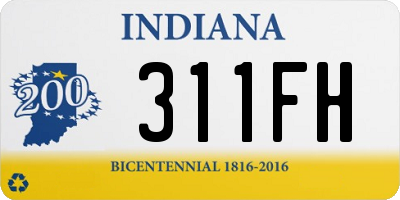 IN license plate 311FH