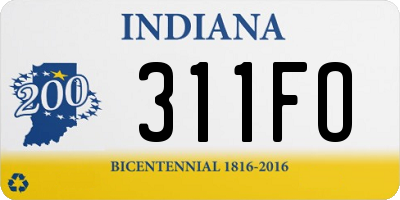 IN license plate 311FO