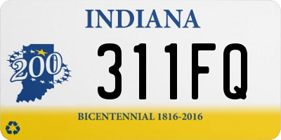 IN license plate 311FQ