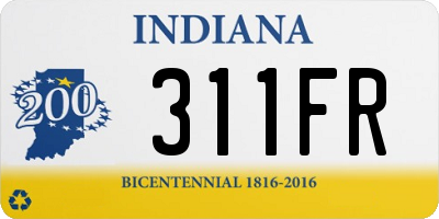 IN license plate 311FR