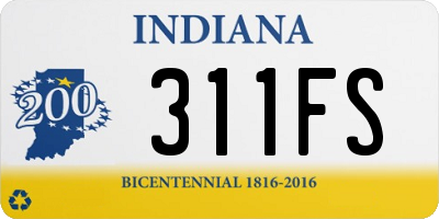 IN license plate 311FS