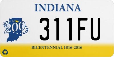 IN license plate 311FU