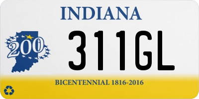 IN license plate 311GL