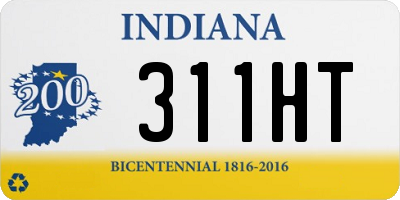 IN license plate 311HT