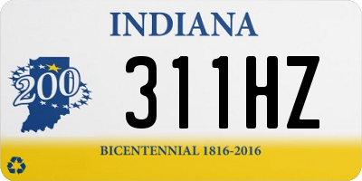 IN license plate 311HZ