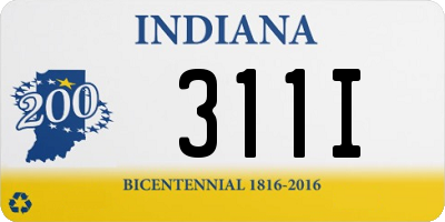 IN license plate 311I