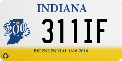 IN license plate 311IF