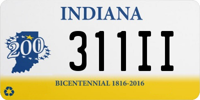 IN license plate 311II