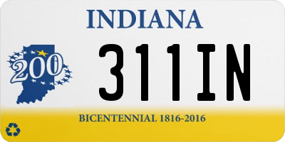 IN license plate 311IN