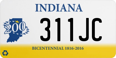 IN license plate 311JC