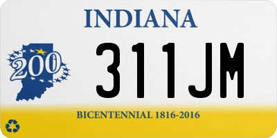 IN license plate 311JM