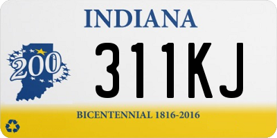 IN license plate 311KJ