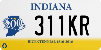 IN license plate 311KR