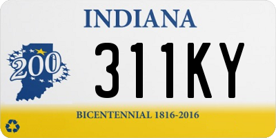 IN license plate 311KY