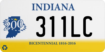 IN license plate 311LC