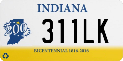 IN license plate 311LK