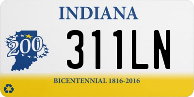 IN license plate 311LN