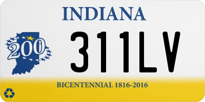 IN license plate 311LV