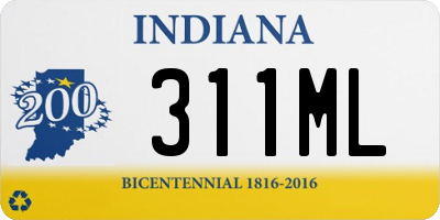 IN license plate 311ML