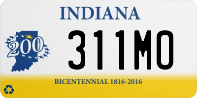 IN license plate 311MO