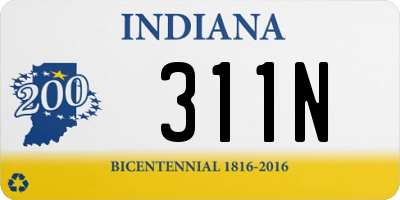 IN license plate 311N