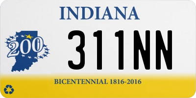 IN license plate 311NN