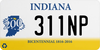 IN license plate 311NP