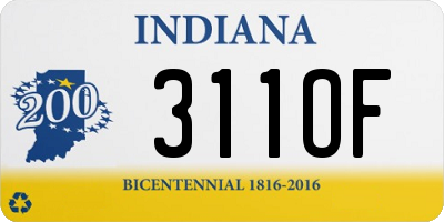 IN license plate 311OF