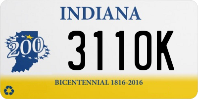 IN license plate 311OK