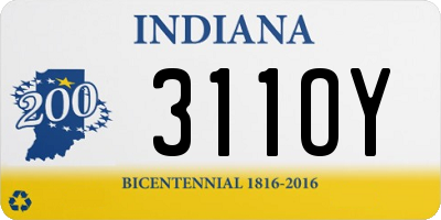 IN license plate 311OY