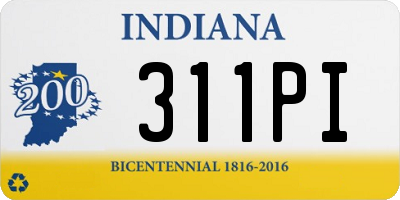 IN license plate 311PI