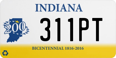 IN license plate 311PT