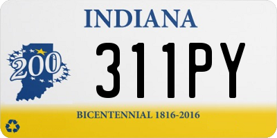 IN license plate 311PY