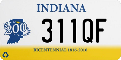 IN license plate 311QF