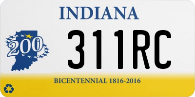 IN license plate 311RC