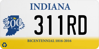 IN license plate 311RD