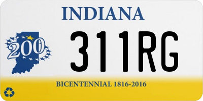 IN license plate 311RG