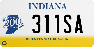 IN license plate 311SA