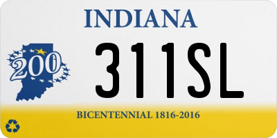 IN license plate 311SL