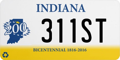 IN license plate 311ST