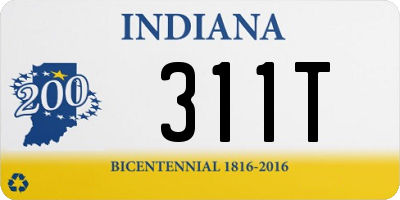 IN license plate 311T