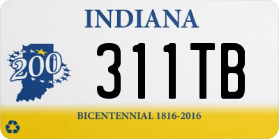 IN license plate 311TB