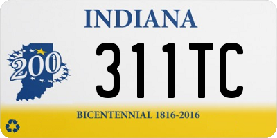 IN license plate 311TC